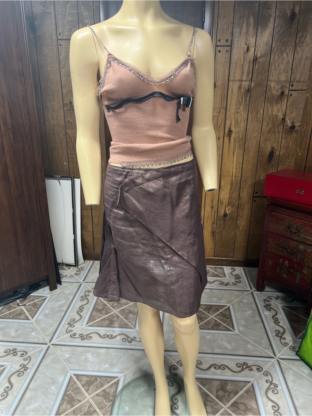 Dior Metallic Brown A-Line Skirt, Sz.6